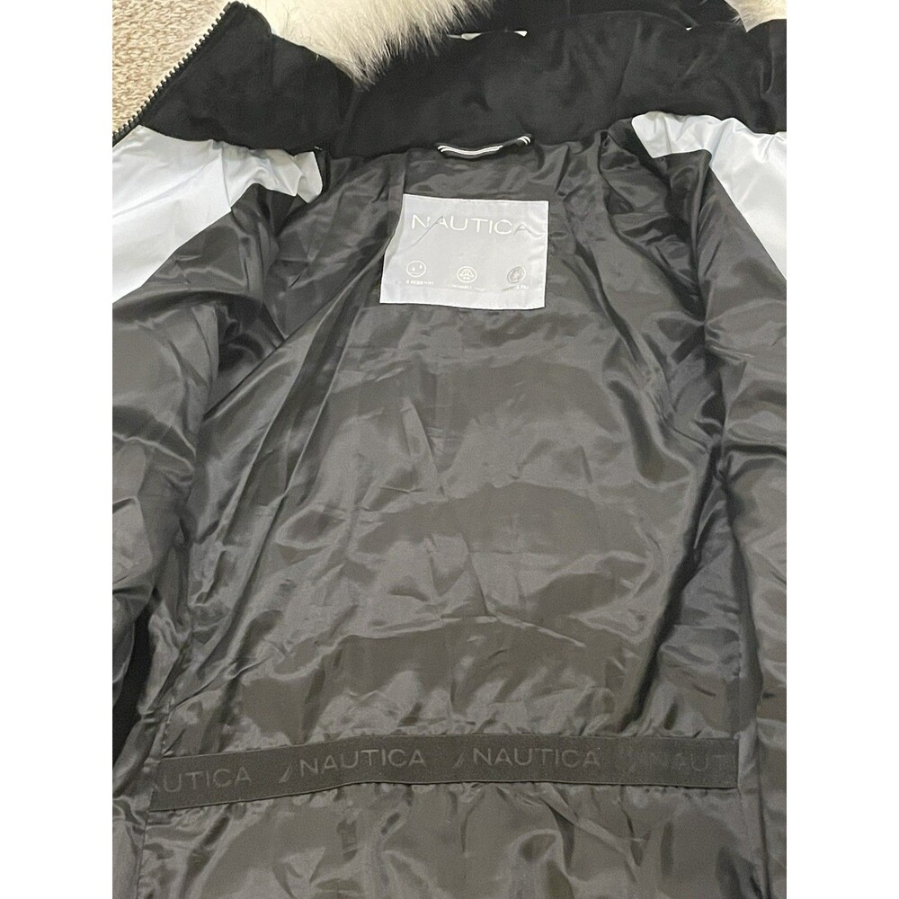 Nautica Women's Puffer Jacket Hooded Light Blue Size Meduim EUC - Picture 5 of 6